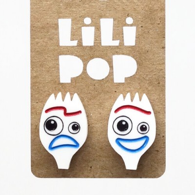 Boucles d'oreilles Lili POP- Cuichette/Forky (Histoire de jouet 4)